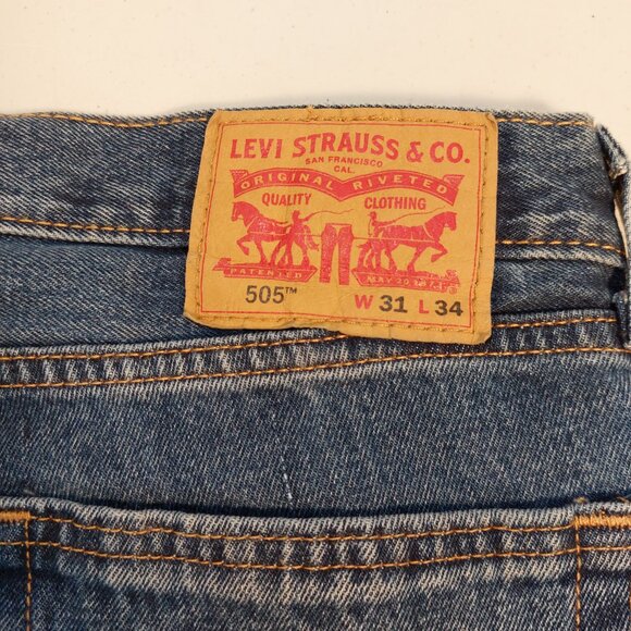 Men's Levi 505 Jeans size 31 x 34 - Picture 4 of 5